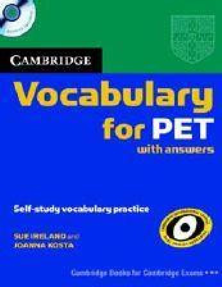 VOCABULARY FOR PET WITH ANSWERS (+CD)