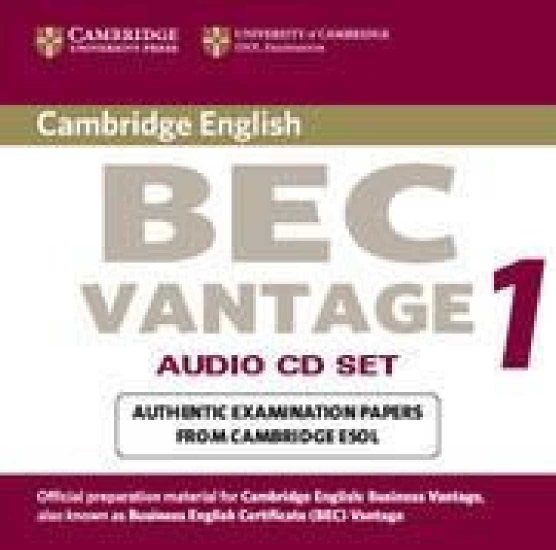 CAMBRIDGE BEC 1 VANTAGE CDs (2)