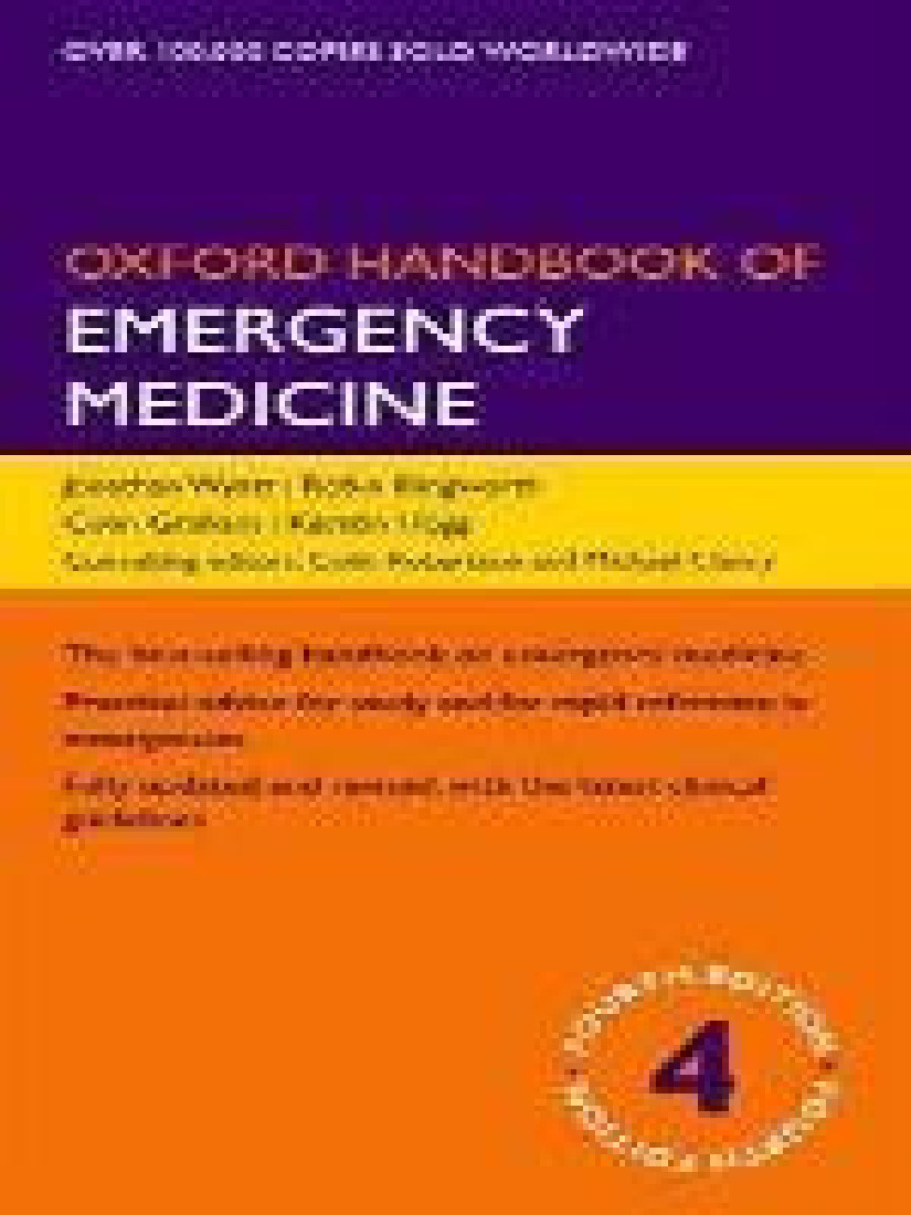 OXFORD HANDBOOK OF EMERGENCY MEDICINE 4TH ED PB