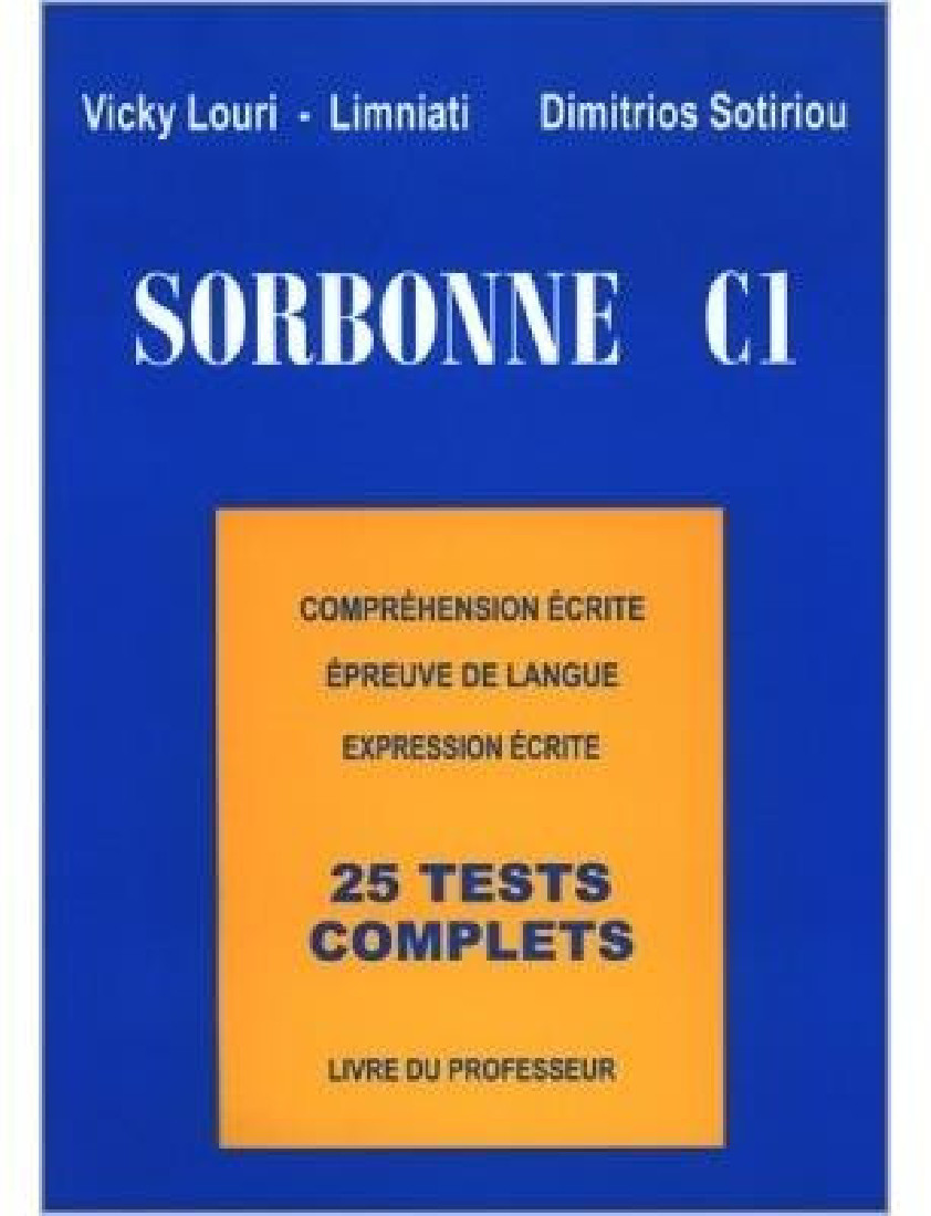 SORBONNE C1 25 TESTS COMPLETS CORRIGES