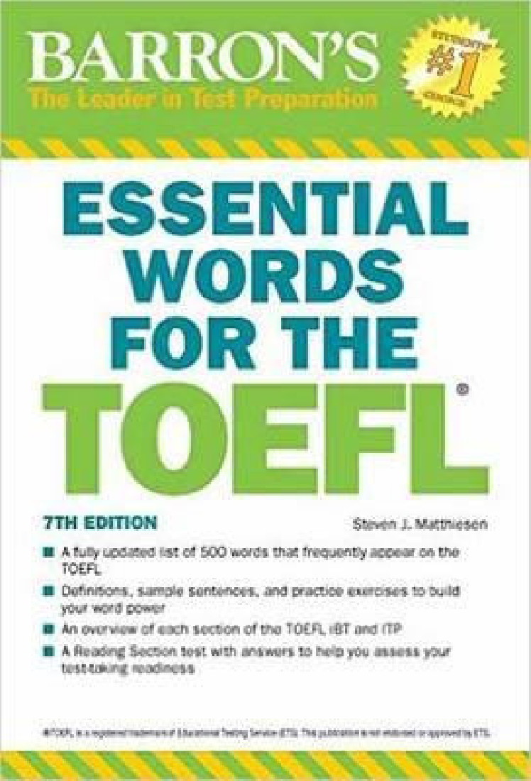 BARRONS ESSENTIAL WORDS FOR THE TOEFL 7TH ED