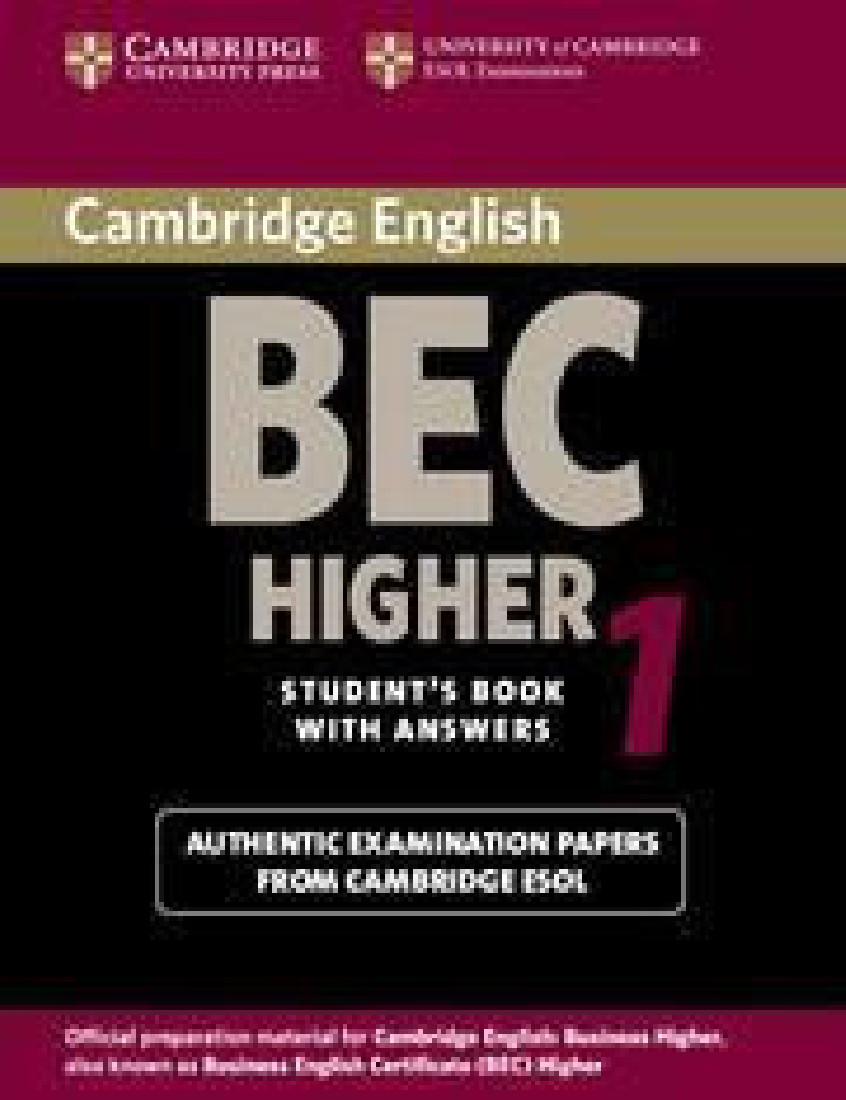 CAMBRIDGE BEC 1 HIGHER (BOOK+ANSWERS)