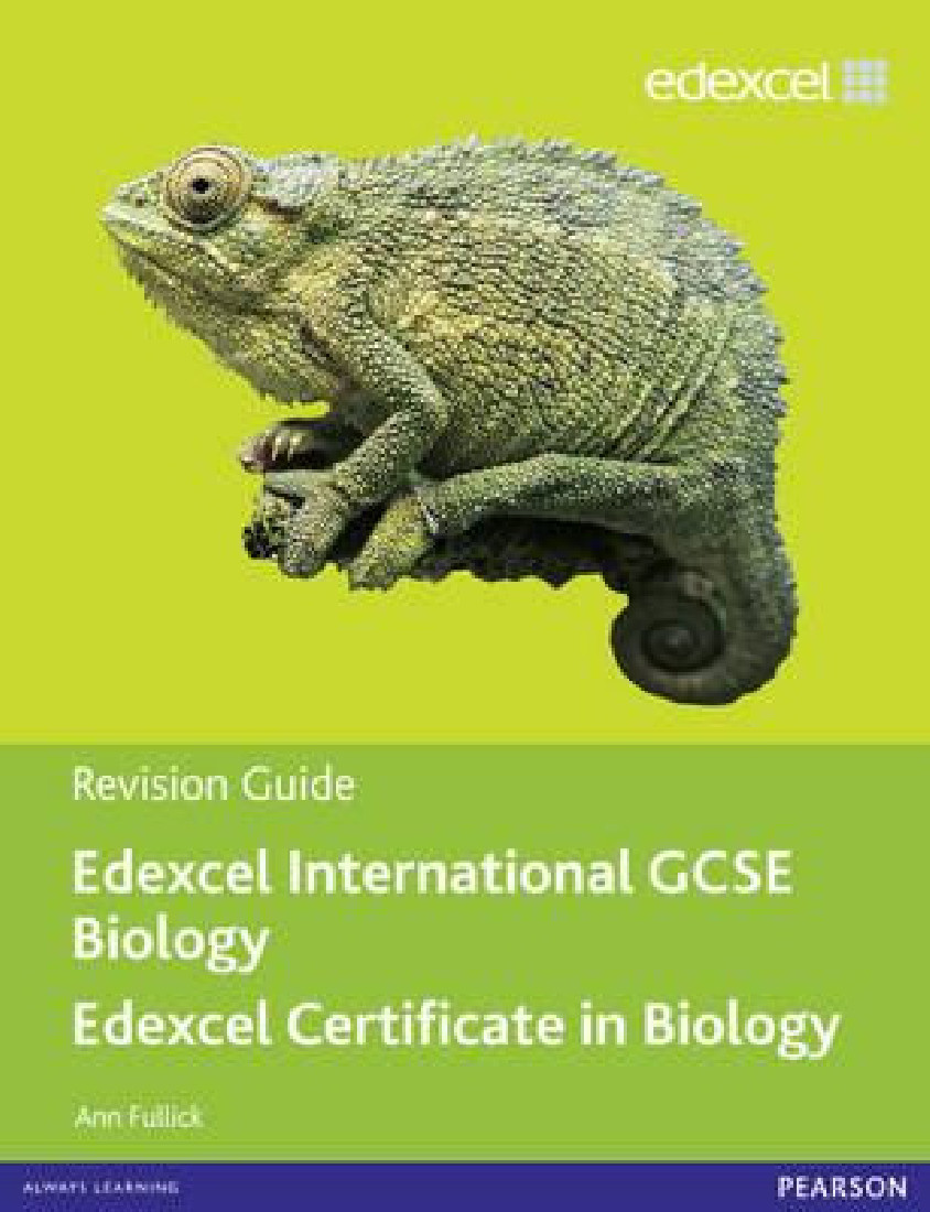 EDEXCEL INTERNATIONAL GCSE BIOLOGY - REVISION GUIDE PB