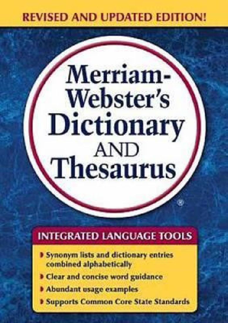 MERRIAM - WEBSTERS DICTIONARY & THESAURUS 5TH ED HC