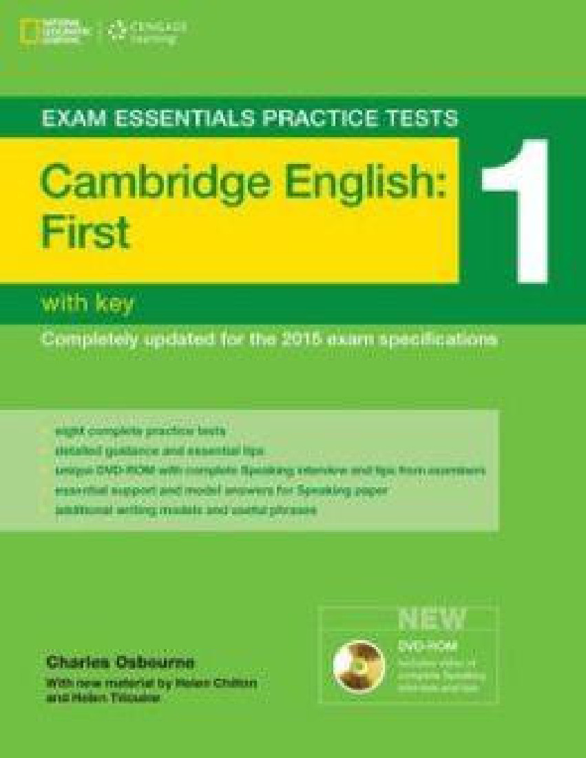 CAMBRIDGE FCE PRACTICE TESTS 1 WITH KEY  (+DVD-ROM) EXAMS ESSENTIALS 2015
