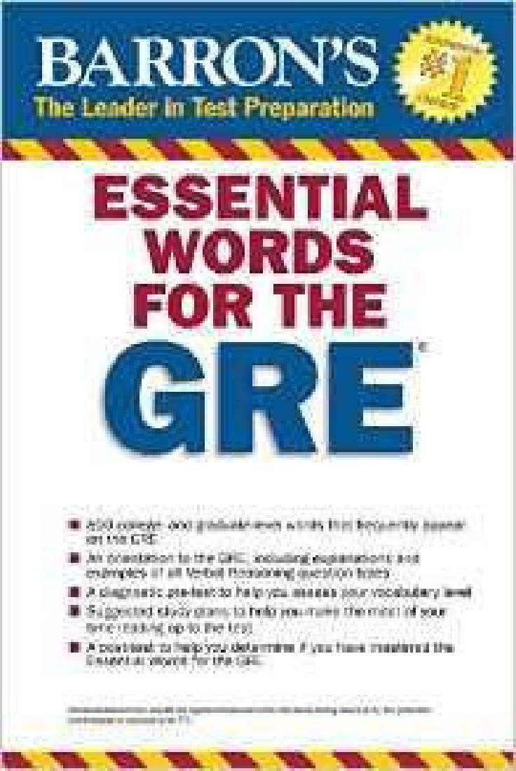BARRONS ESSENTIAL WORDS FOR THE GRE 4TH ED PB