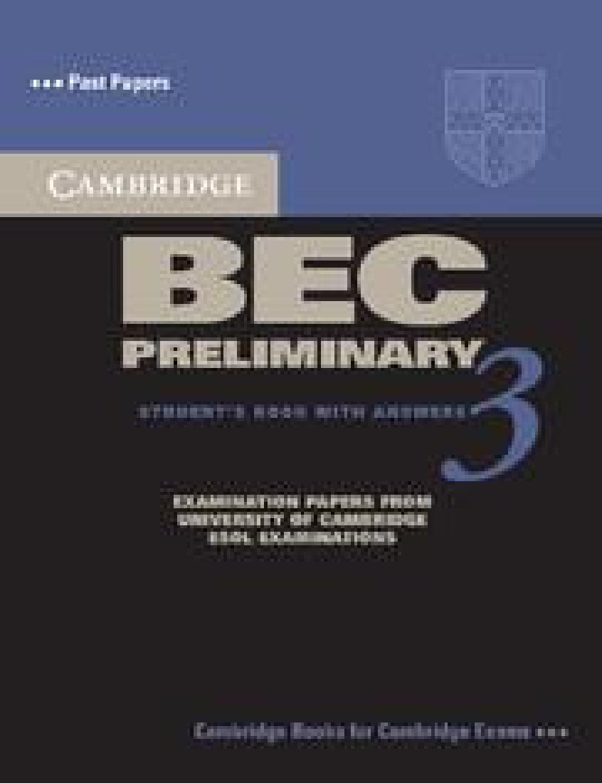 CAMBRIDGE BEC 3 PRELIMINARY (BOOK+ANSWERS)