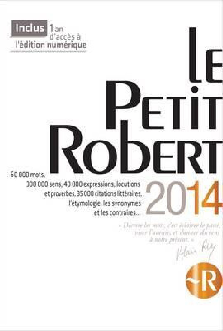 LE PETIT ROBERT 2014