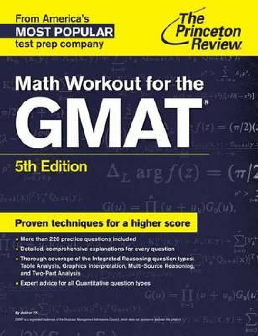 MATH WORKOUT FOR THE GMAT 5TH ED