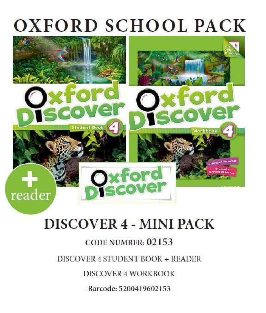 OXFORD DISCOVER 4 PACK MINI (SB + WB + READER) - 02153