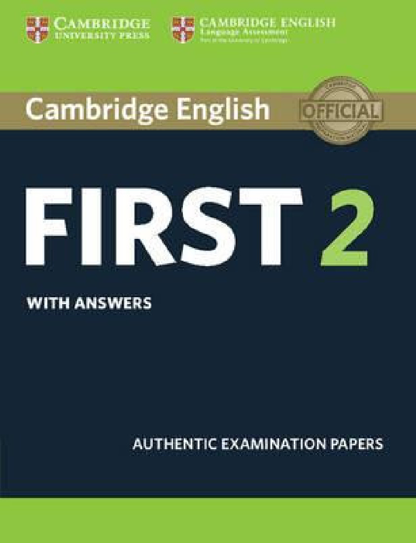 CAMBRIDGE ENGLISH FIRST 2 SB W/A