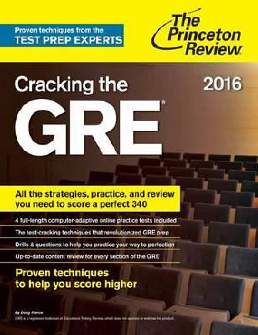 CRACKING THE GRE 2016 EDITION