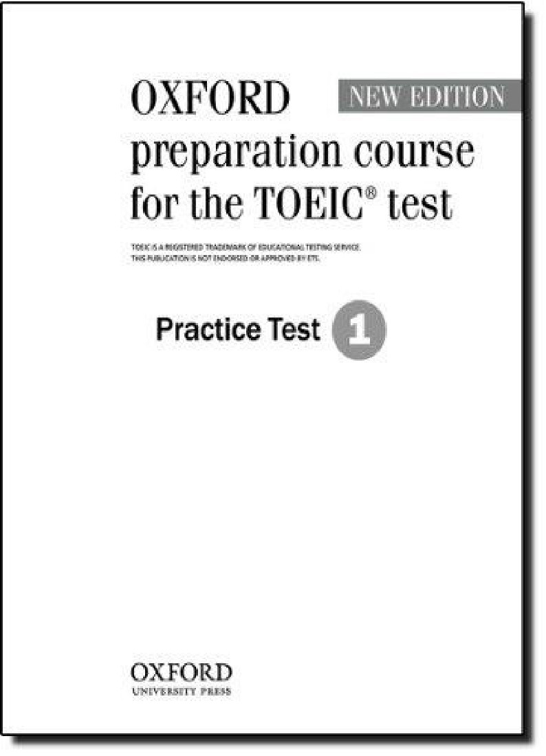 OXFORD PREPARATION COURSE FOR THE TOEIC TEST 1 + KEY N/E