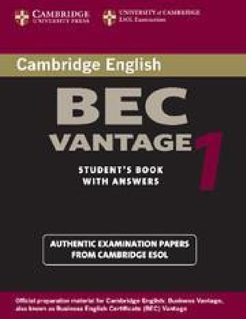 CAMBRIDGE BEC 1 VANTAGE (BOOK+ANSWERS)