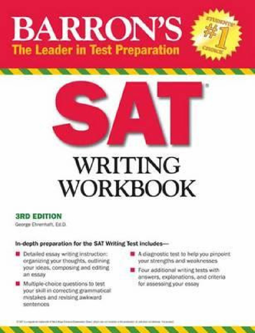 SAT WRITING WORKBOOK 3RD ED