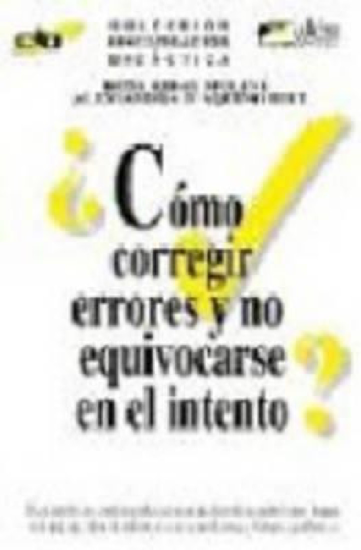 COMO CORREGIR ERRORES Y NO EQUIV
