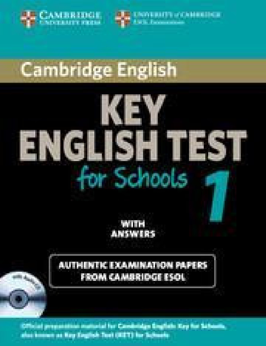 KET FOR SCHOOLS 1 SELF STUDY PACK (BOOK+ANSWERS+CD)