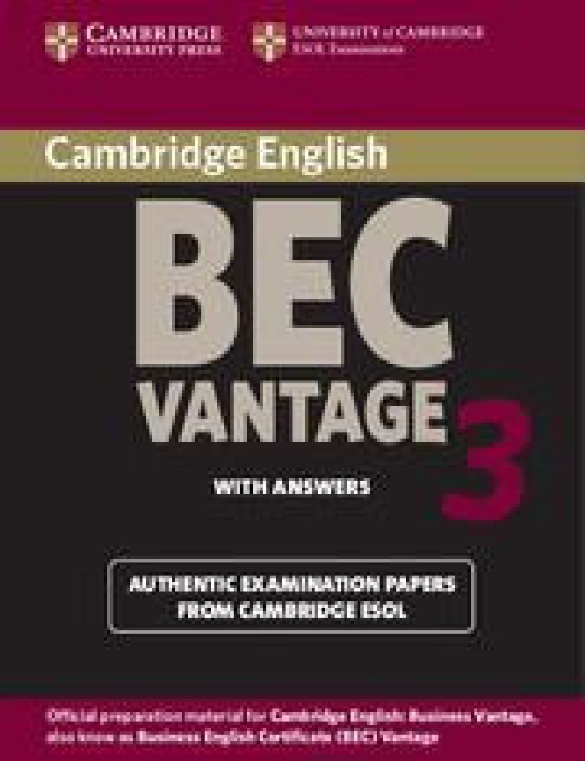 CAMBRIDGE BEC 3 VANTAGE (BOOK+ANSWERS)