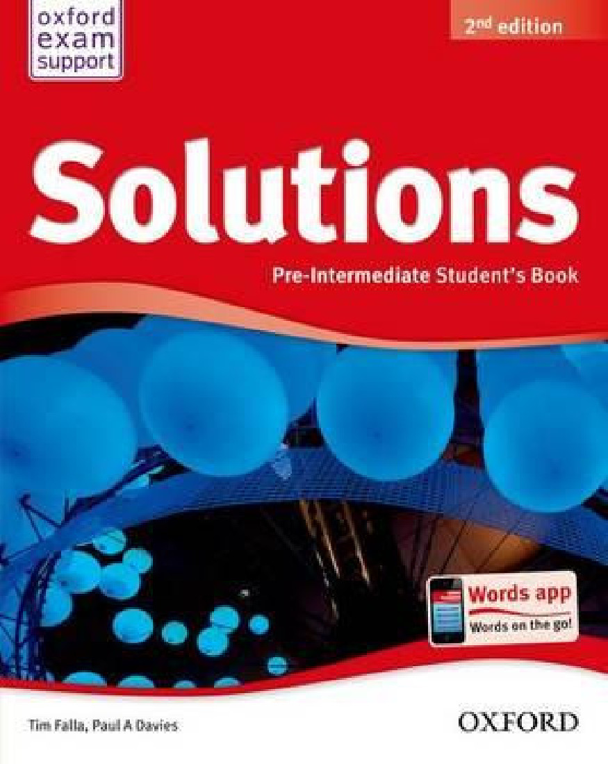SOLUTIONS 2ND EDITION PRE-INTERMEDIATE STUDENTS BOOK