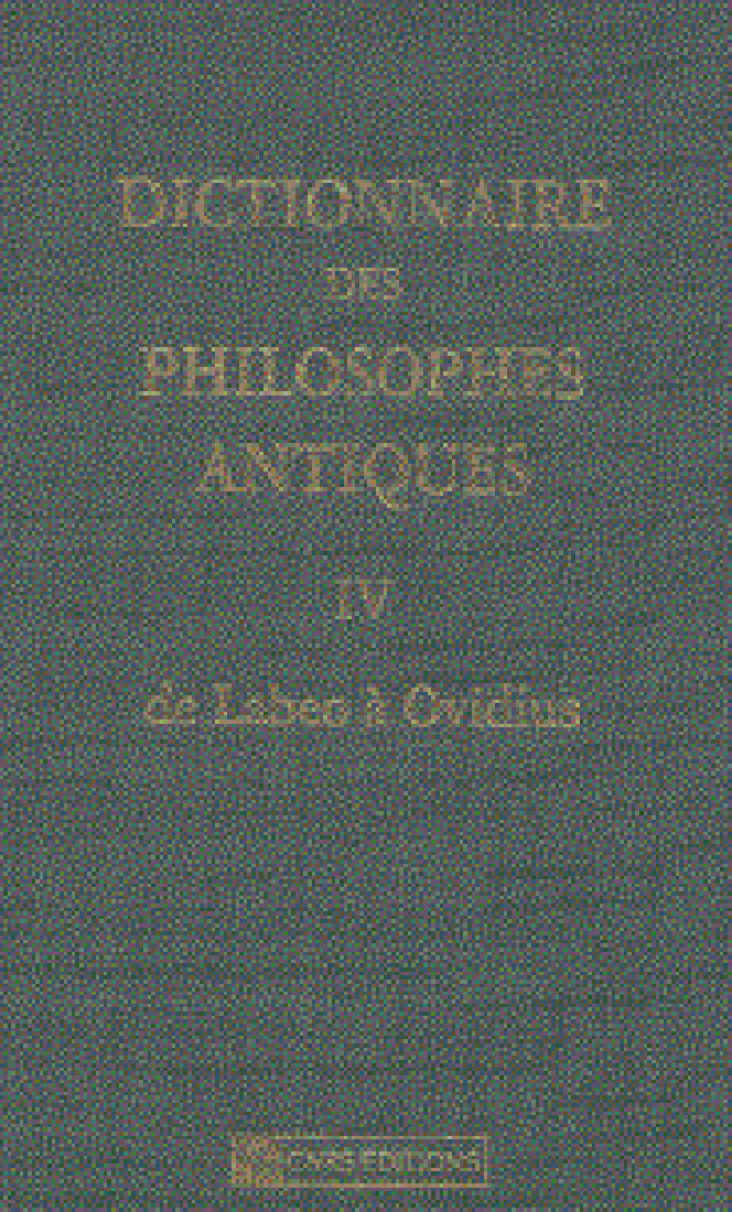DICTIONNAIRE DES PHILOSOPHES ANTIQUES -T 4-LABEO