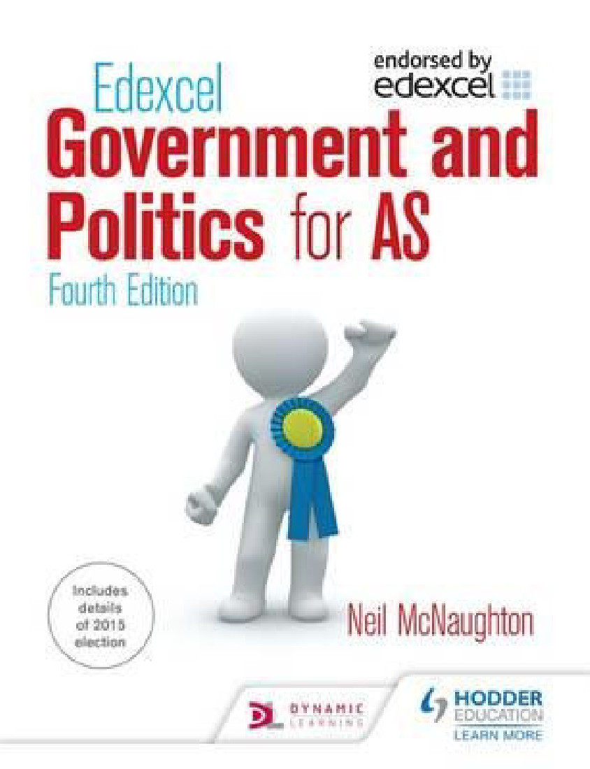 EDEXCEL GOVERNMENT AND POLITICS FOR AS  PB