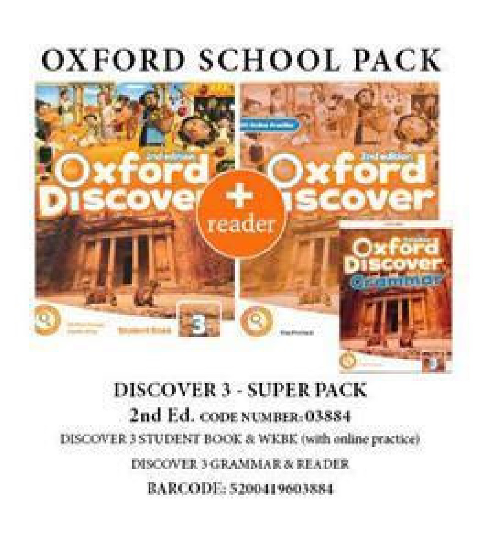 OXFORD DISCOVER 3 SUPER PACK (SB + WB & ONLINE PRACTICE + GRAMMAR + READER) - 03884 2ND ED
