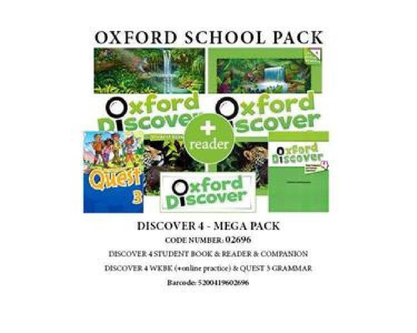 OXFORD DISCOVER 4 PACK MEGA (SB + WB WITH ONLINE PRACTICE + QUEST 3 GRAMMAR + COMPANION + READER) - 02696