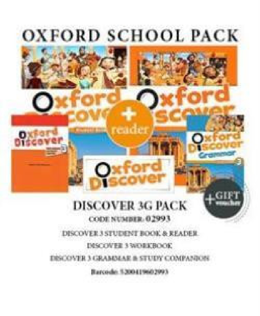 OXFORD DISCOVER 3 G PACK (SB + WB + GRAMMAR + COMPANION + READER + GIFT VOUCHER) - 02993