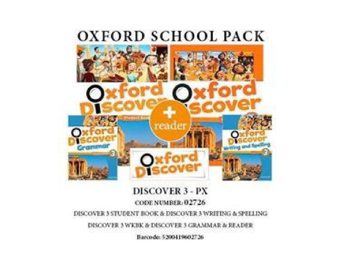 OXFORD DISCOVER 3 PACK PX (SB + WB + READER + WRITING & SPELLING + READER) - 02726