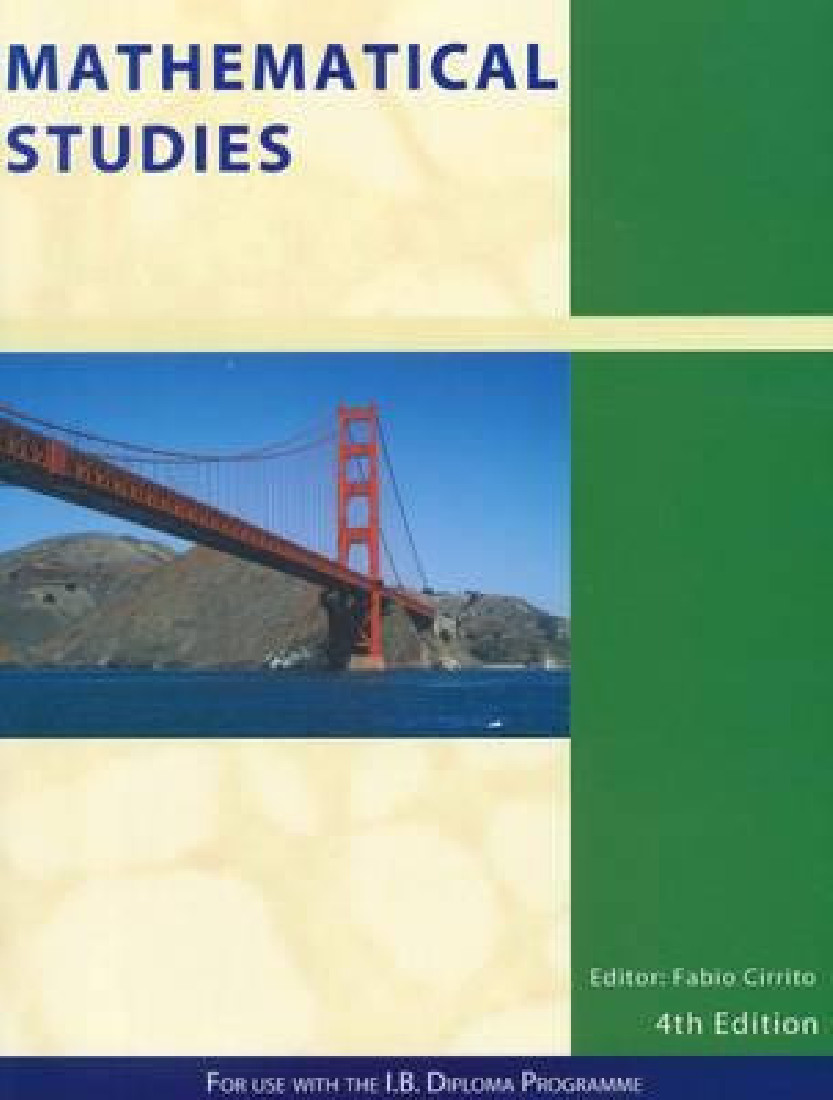 MATHEMATICAL STUDIES : FOR USE WITN THE INTERNATIONAL BACCALAUREATE DIPLOMA PROGRAMME PB