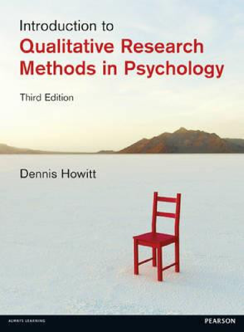 INTRODUCTION TO QUALITATIVE RESEARCH METHODS IN PSYCHOLOGY 3RD ED