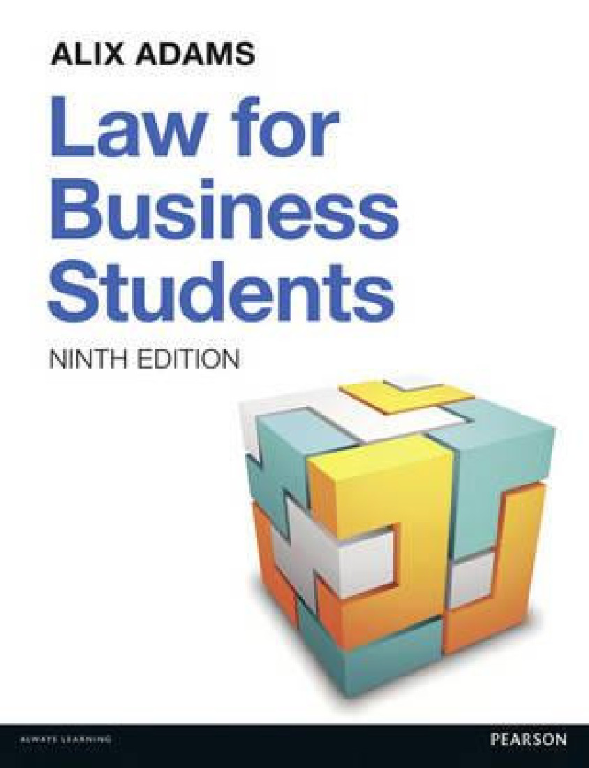 LAW FOR BUSINESS 9TH ED PB