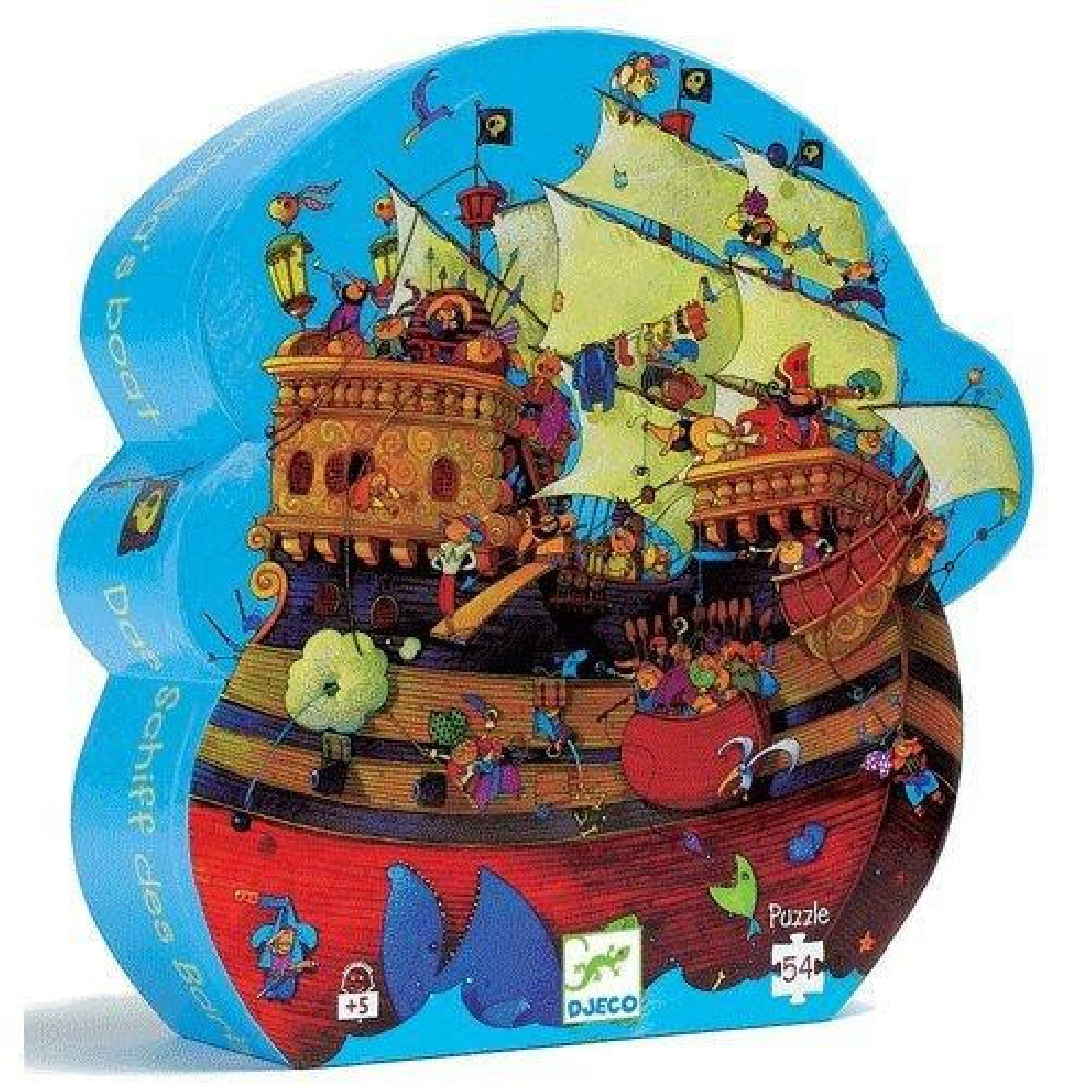Puzzle σε σχηματικό κουτί  54τμχ. Πειρατικό  Καράβι 07241 Djeco