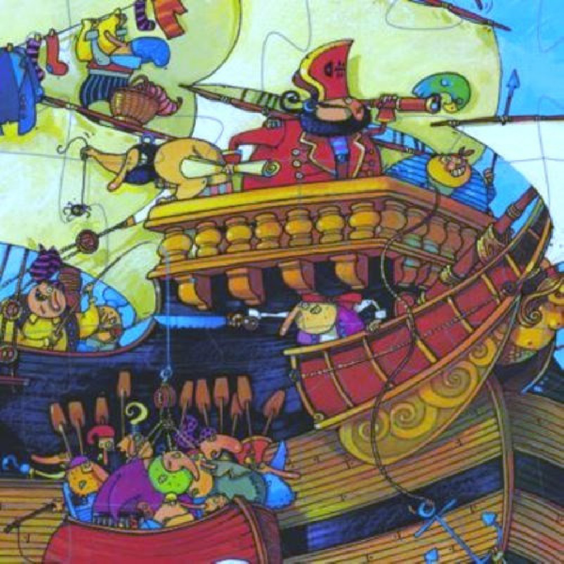 Puzzle σε σχηματικό κουτί  54τμχ. Πειρατικό  Καράβι 07241 Djeco