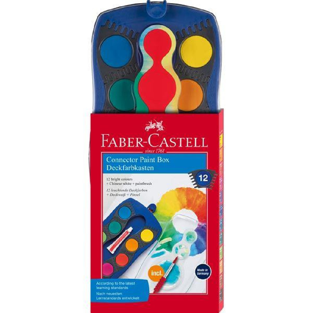 Faber Castell Connector Paint Box (νερομπογιές)- 12 Colors 125050