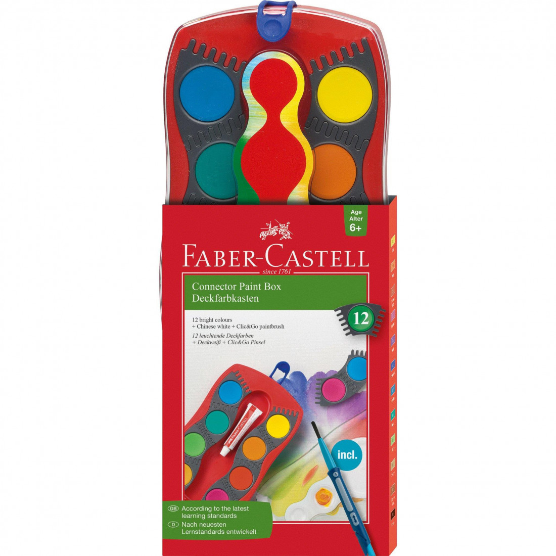 Faber Castell Connector Paint Box (νερομπογιές)- 12 Colors 125023
