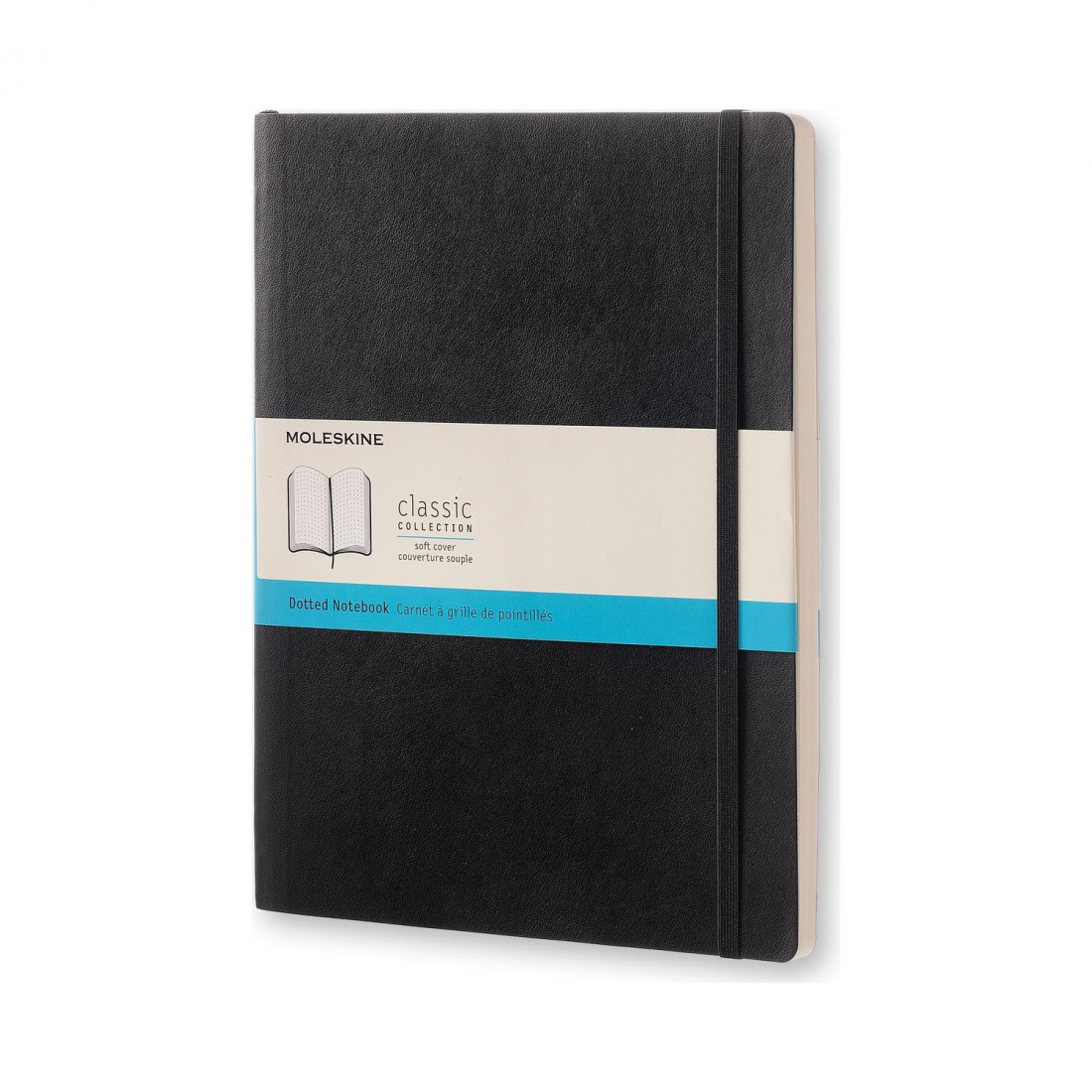 Notebook Extra Large 19x25 Dotted Black Soft Cover Moleskine