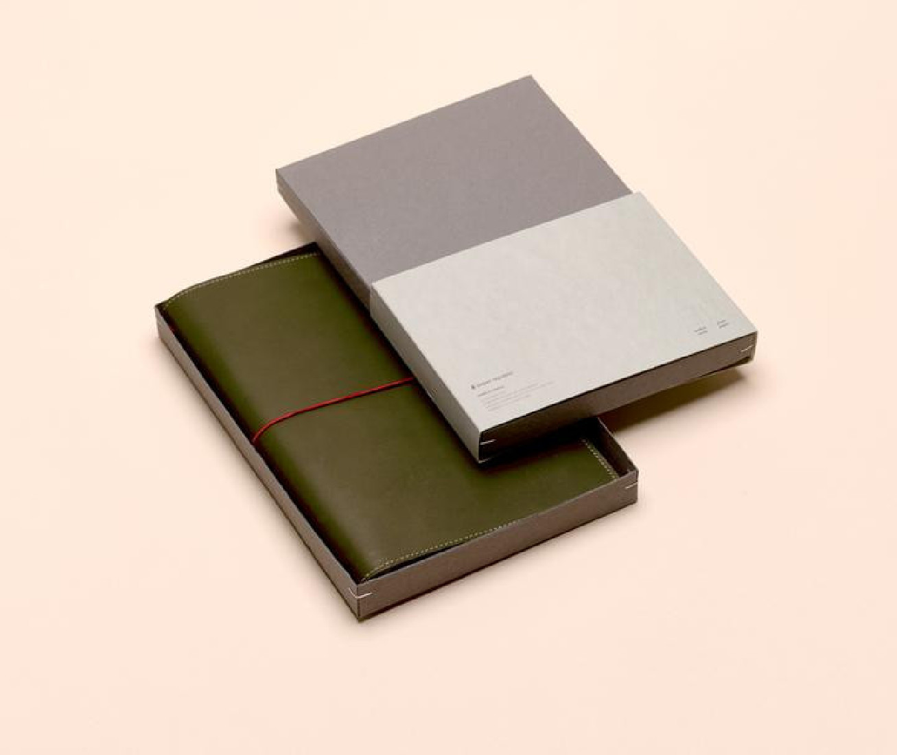 Paper Republic A5 Leather Portfolio Olive Green