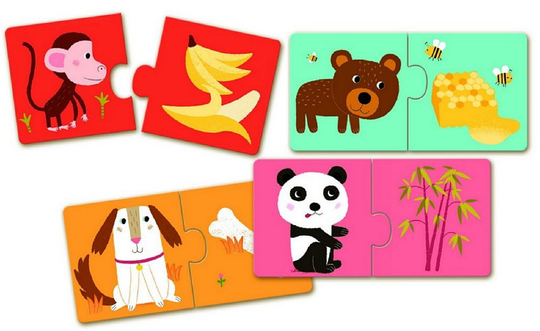 Puzzle Duo Ταιριάζω  Την  Τροφή  08166 Djeco