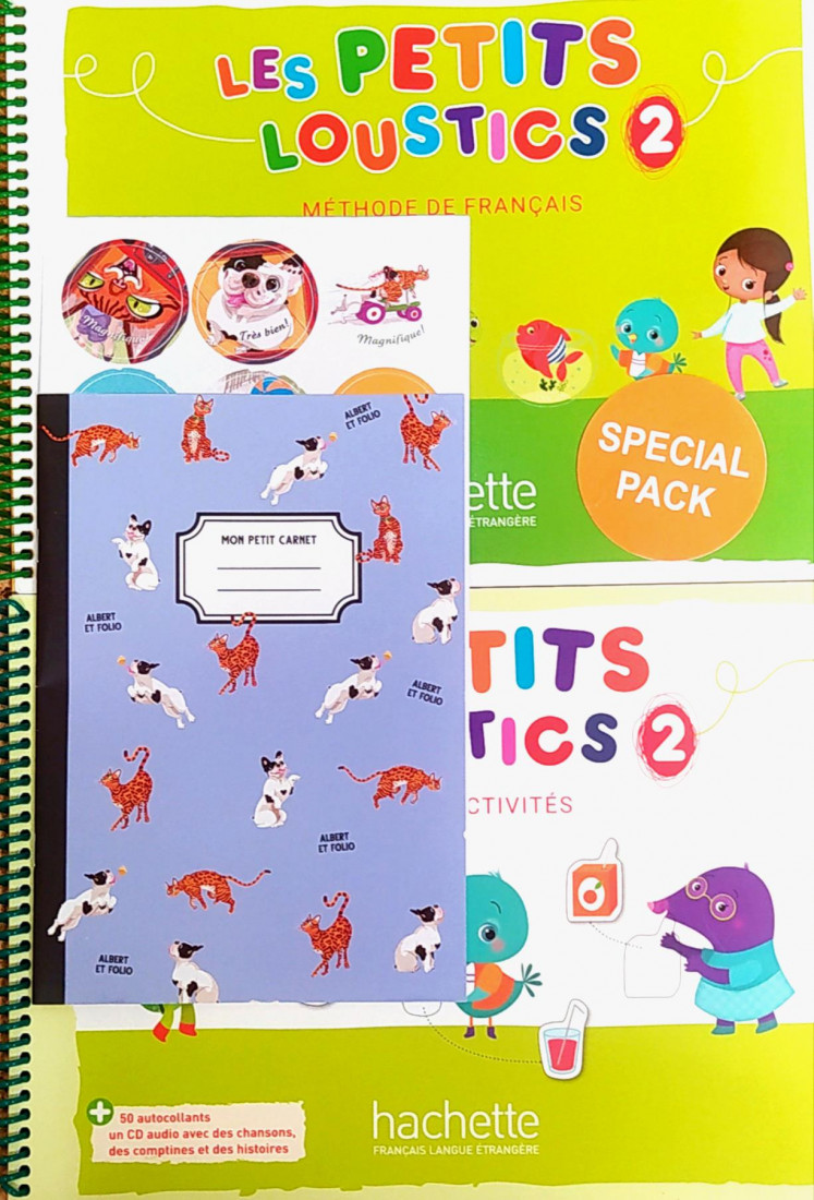 LES PETITS LOUSTICS 2 SUPER PACK (LIVRE + CAHIER + CADEAU SURPRISE)
