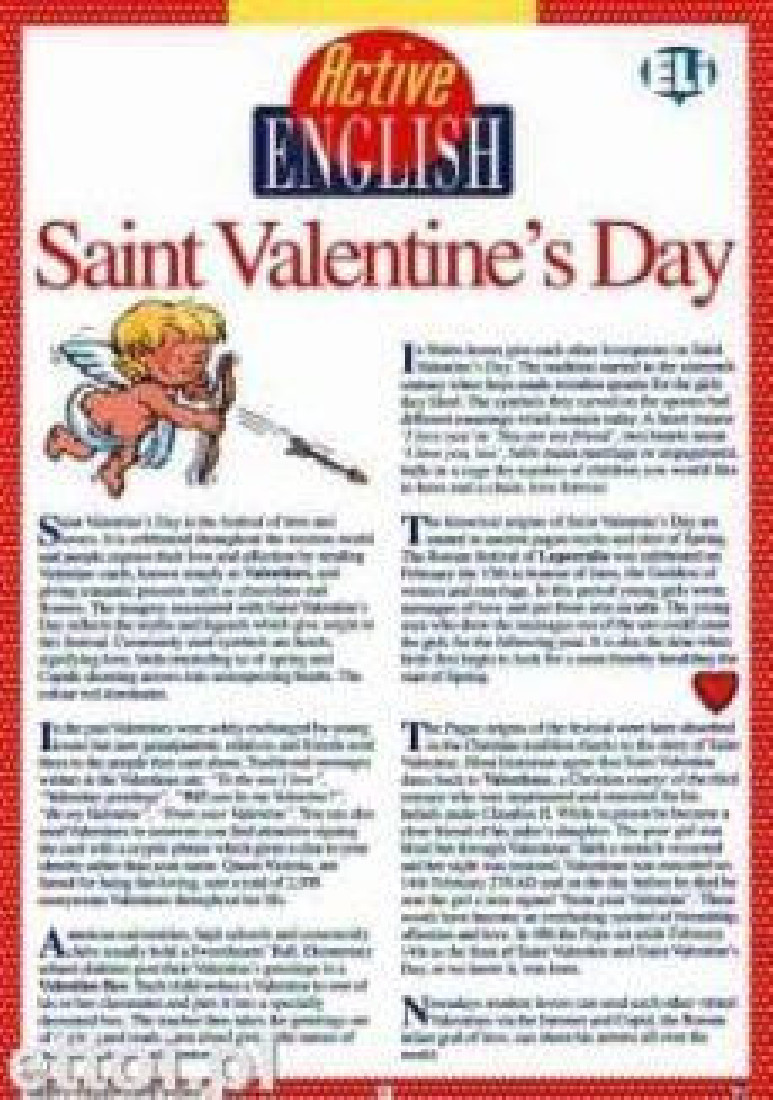 ACTIVE ENGLISH SUBJECT 7 - SAINT VALENTINES DAY