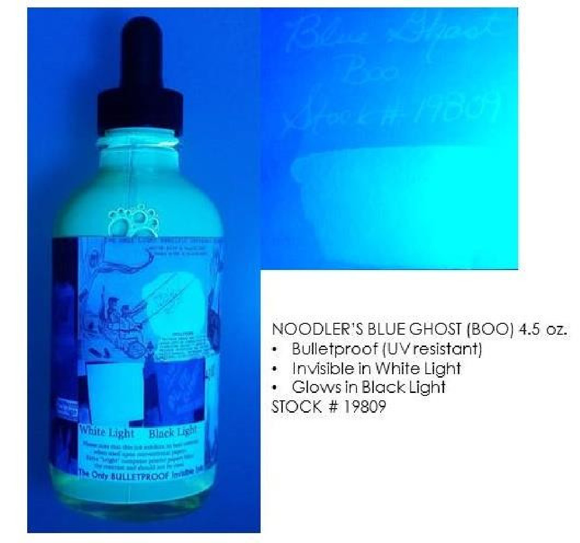 Noodlers ink Blue Ghost 135ml 19809 (plus free eyedropper pen)