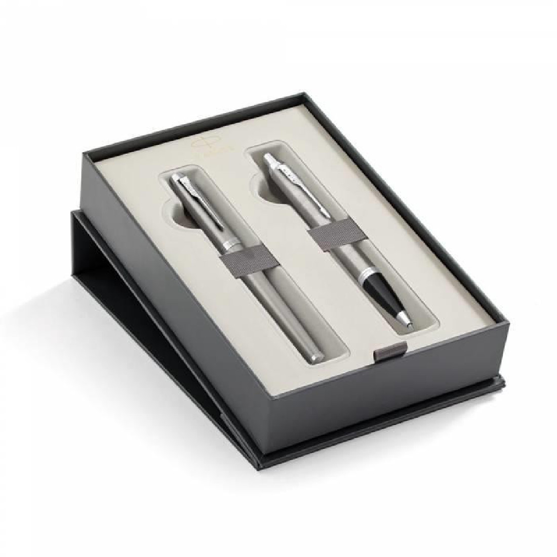Parker IM Essential Stainless Steel CT Set Rollerball and Ballpen