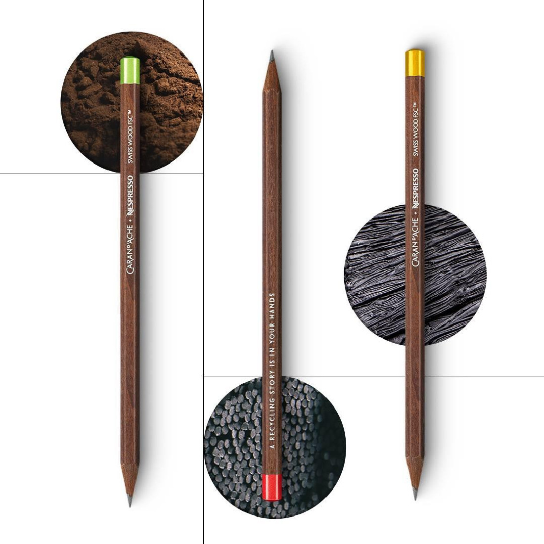 Carandache Set of 3 NESPRESSO SWISS WOOD Pencils – Limited Edition 4