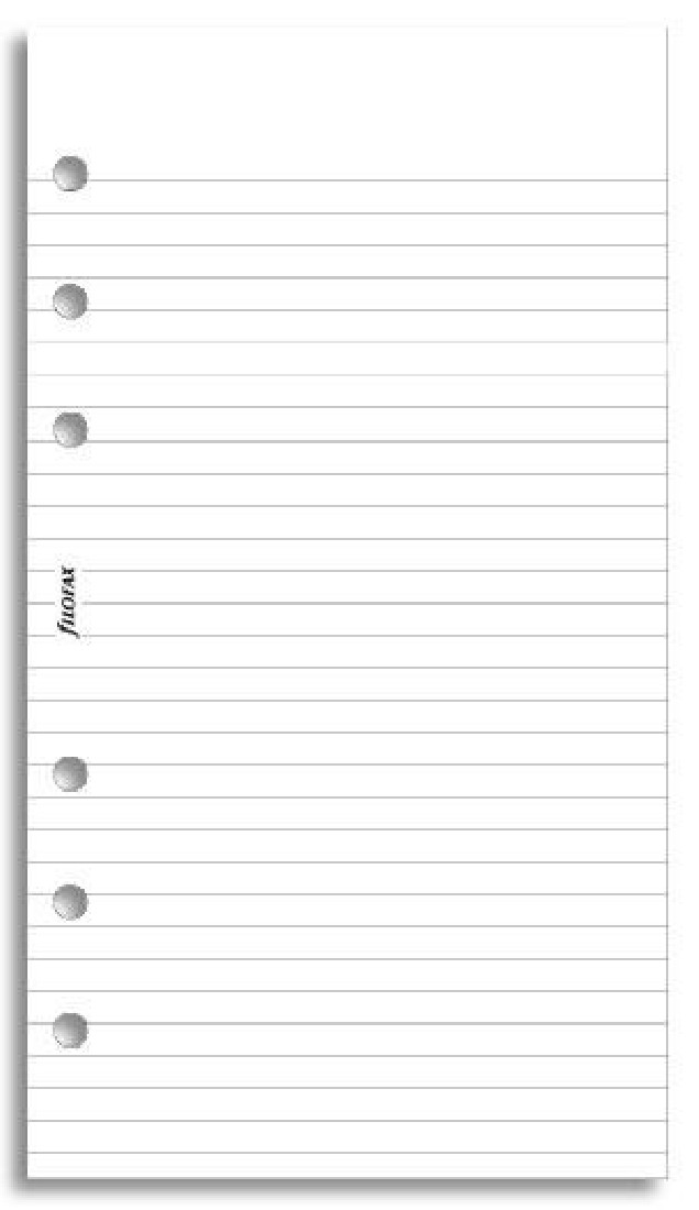 Refill Personal White Ruled Notepad 132210 Filofax