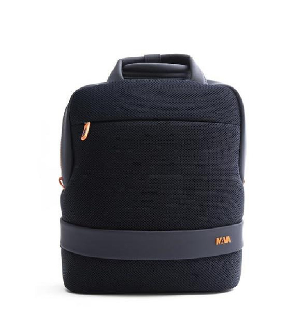 NAVA Square backpack with 2 handles and RFID pocket - Easy Break N,Blue/Orange