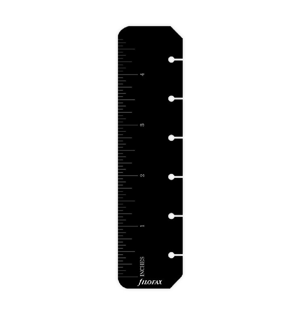 Filofax refill pocket ruler page marker black 213609
