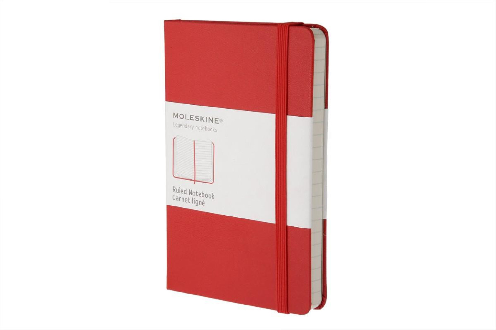 RULED RED NOTEBOOK HARD COVER 9X14 MOLESKINE