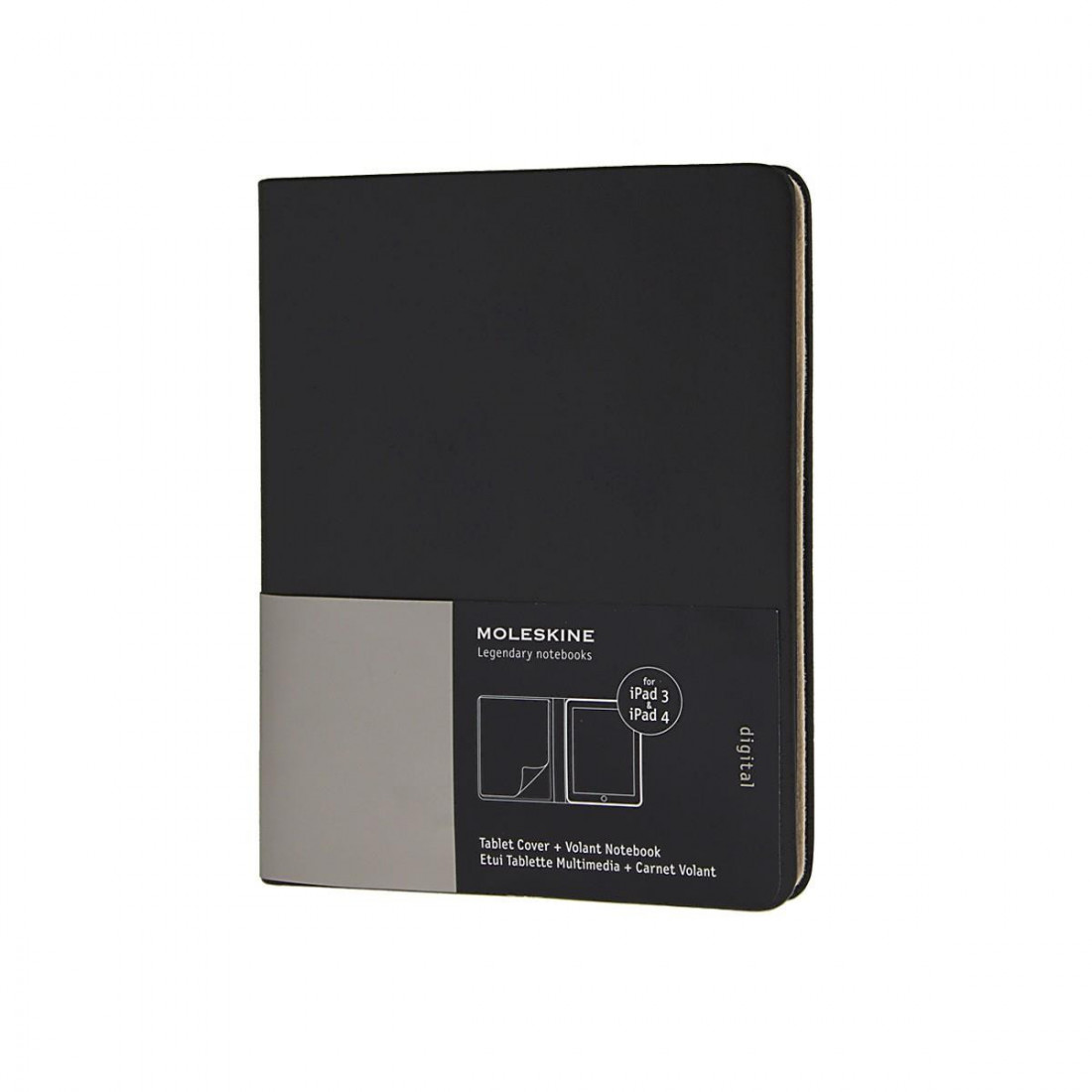 TABLET SLIM COVER BLACK FOR IPAD 3&4 WITH NOTEBOOK MOLESKINE
