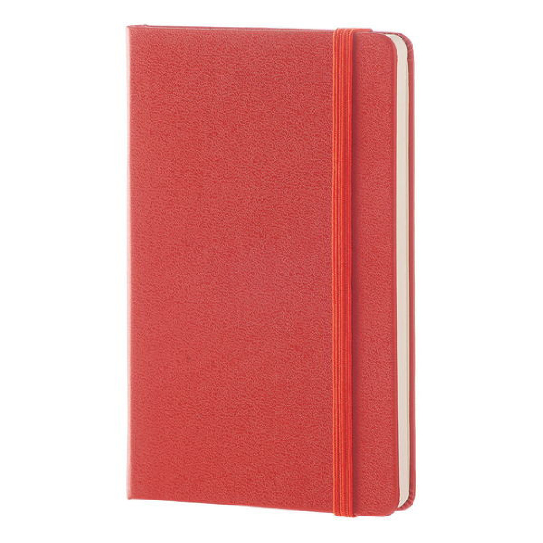 Notebook Pocket 9x14 Plain Coral Orange Hard Cover Moleskine